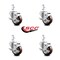 Service Caster 3 Inch Maroon Poly Wheel Swivel 3/4 Inch Square Stem Caster Set with Brake SCC SCC-SQ20S314-PPUB-MRN-TLB-34-4 - alternate 3